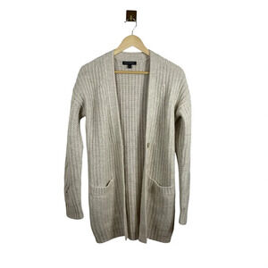 Banana Republic Oversized Cable Knit Wool/Alpaca Blend Cardigan in Beige Size S